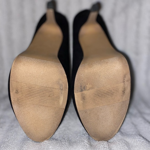 3 inch suede open front booties - Picture 2 of 3